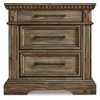 Markenburg Nightstand Brown/Beige - Signature Design by Ashley: Bedroom Storage with USB Ports & Metal Glides - 4 of 4