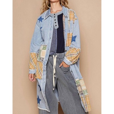 Women's Patterned Long Jacket - POL