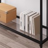 Jojoka Console Table, Sofa Tables Narrow Entryway Table with Glass Shelf and Metal Frame - 2 of 4