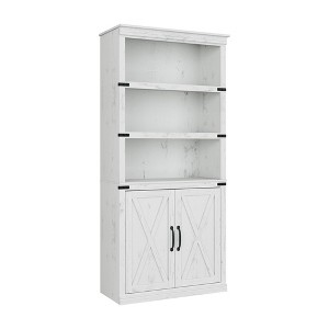 CuisinSmart 68.7" Tall 5-Shelf Bookcase, Farmhouse Wooden Bookshelf, Freestanding 5-Tier Display Cabinet for Living Room, Bedroom, Office - 1 of 4