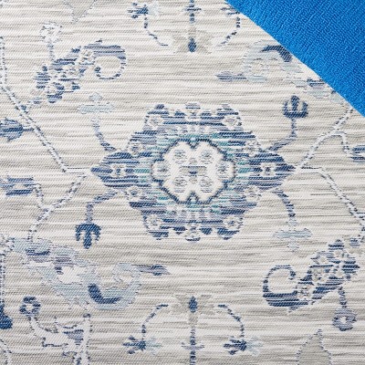 Safavieh 6'7" x 6'7" Grey and Blue Ivory Synthetic Square Area Rug