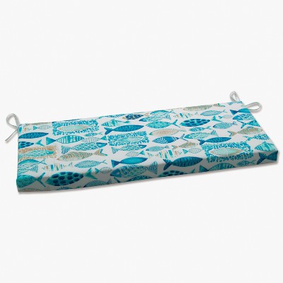 18"x45" Hooked Nautical Outdoor Bench Cushion - Pillow Perfect