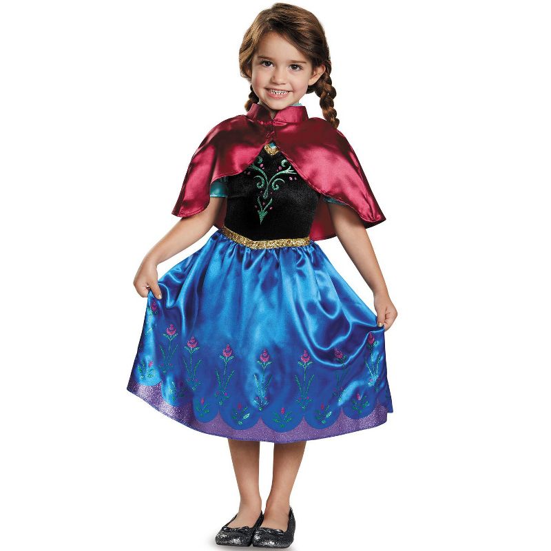 Frozen Anna Traveling Classic Toddler Costume, Medium (3T-4T), 1 of 3