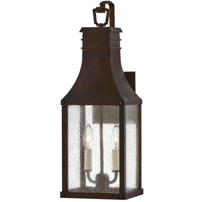 Hinkley Beacon Hill 23" Blackened Copper Outdoor Lantern Wall Light
