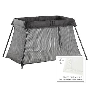 DRONKON Travel Crib Light + Fitted Sheet Bundle - 1 of 2