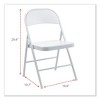 Alera Armless Steel Folding Chair, Supports Up to 275 lb, Gray Seat, Gray Back, Gray Base, 4/Carton - 3 of 4