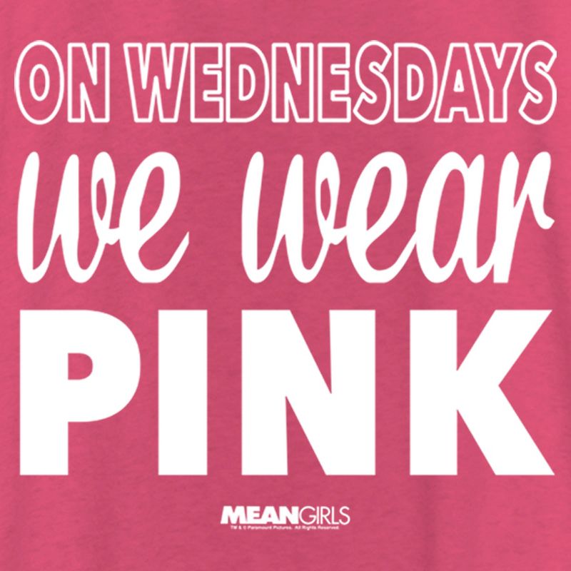 Women's Mean Girls We Wear Pink Quote Racerback Tank Top, 2 of 5