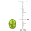 EVERLY JEWELRY | Sterling Silver 3 4/5 CT TGW Oval Peridot Stud Earrings - 3 of 4