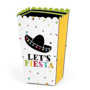 Big Dot of Happiness Let's Fiesta - Fiesta Party Favor Popcorn Treat Boxes - Set of 12
