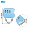 Unique Bargains Double Loop Luggage Security Steel Cable with 3-Digit Combination Lock - 2 of 4