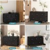 Tall Dresser with 6 PU Leather Front Drawers - 3 of 4