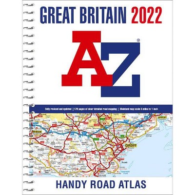 Great Britain A-Z Handy Road Atlas 2022 - by  A-Z Maps (Spiral Bound)