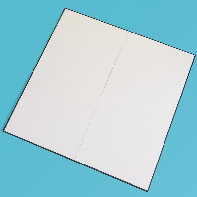 Quad Fold Black and White Matte Finish 17" x 17" Blank Game Board