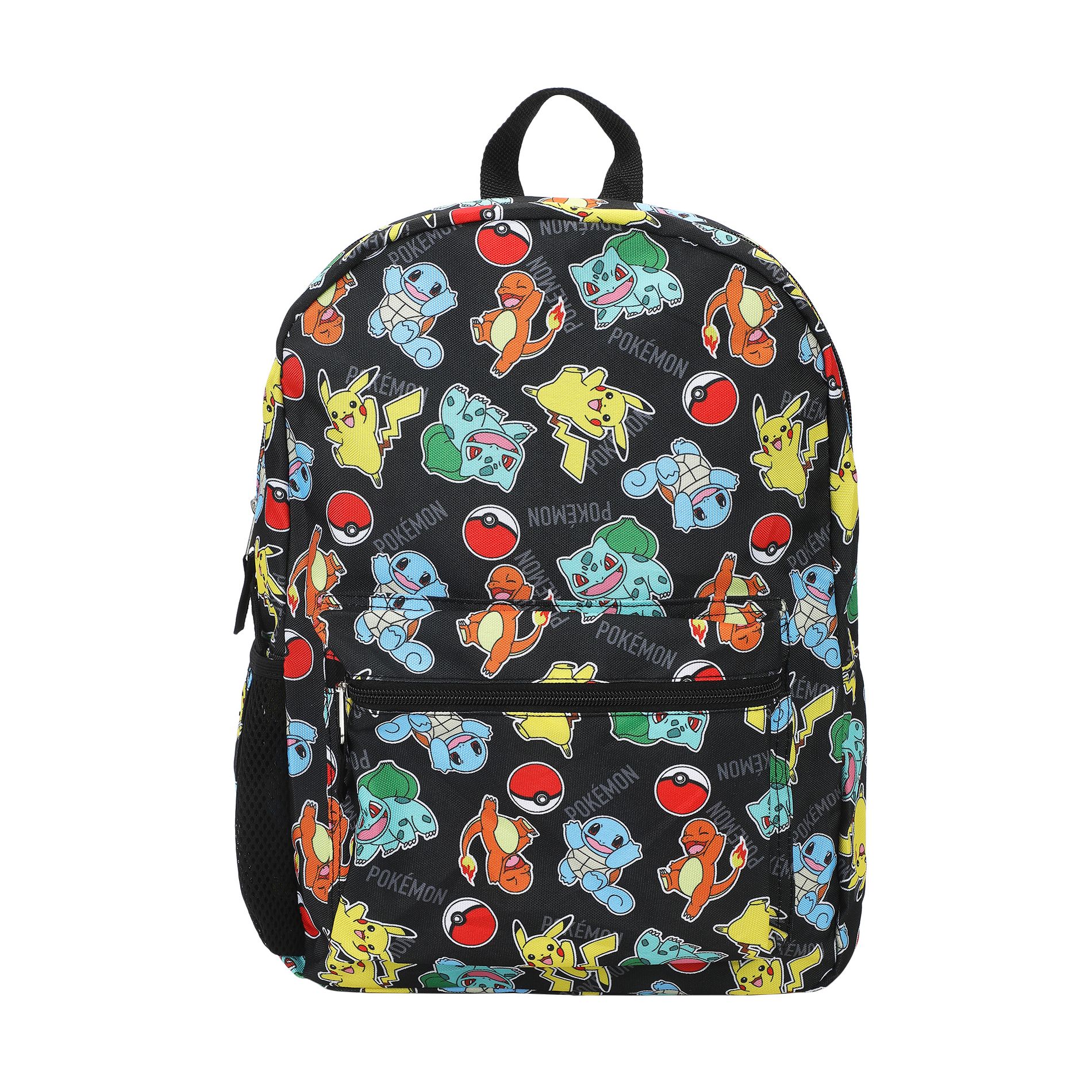 Pokemon Favorite Characters All-Over Print 16" Backpack For School And Travel
