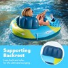 Joyfy Pool Float Adults, River Pool Tube Raft with Cup Holders, Heavy Duty Inflatable Swimming Ring with Backrest for Water Fun (Blue) - 4 of 4