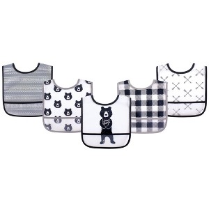 Yoga Sprout Baby Boy Waterproof PEVA Bibs 5pk, Bear Hugs, One Size - 1 of 1