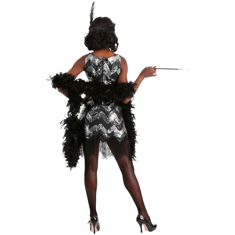 HalloweenCostumes.com Shimmer Flapper Costume for Women, 2 of 4