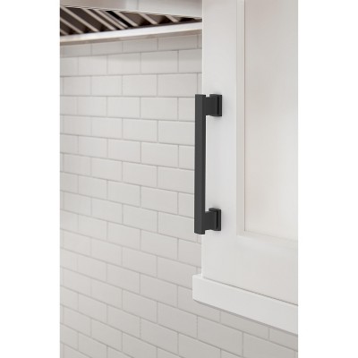 Matte Black Modern Cabinet Pull with Mounting Hardware