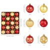 20 PCS Shatterproof Christmas Ball Ornaments, 2.36 Inch Plastic Hanging Balls in Red Gold Green Multiple Colors - 2 of 4