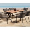 7-Piece Outdoor Dining Set, All-Weather Furniture Set with Chairs and Table, Dining Chairs with Metal Frame and PE Cushions – Cuddlewood - 2 of 4