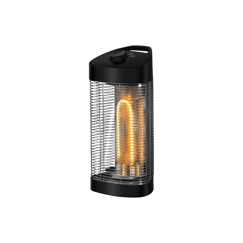 Oscillating Portable Infrared Electric Outdoor Heater - Black - EnerG+, 1 of 8