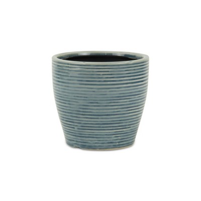 Cheung's Livia Rippled Blue Pot - Large