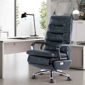 Reclining Office Chair-Power Office Chair with Footrest Electric Power Desk Chair, Big and Tall Office Chair with Auto-Linked Armrests-The Pop Home - 1 of 4