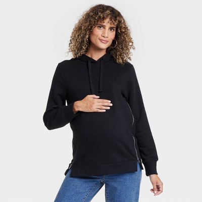Image of Nursing Hoodie Maternity Sweatshirt - Isabel Maternity by Ingrid & Isabel™ Black M