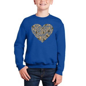 LA Pop Art Fall Vibes  - Boy's Word Art Crewneck Sweatshirt - 1 of 4