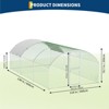 Large Metal Chicken Coop, Walk in Poultry Cage with Waterproof Cover, Metal Chicken Run, Dome Roof Hen Rabbit Duck House, 9.8' W x 6.5' D x 6.5' H - 2 of 4