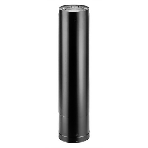 Duravent Dvl 6dvl-68ta 6 Inch Double Wall Steel Telescoping Chimney Wood  Burning Stove Pipe Connector To Vent Smoke Or Exhaust, Black : Target