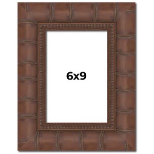 PosterPalooza | 6x9 Wide Bamboo Picture Frame, UV Acrylic, 4 Finishes - Brown, Black, Silver, and Natural - 1 of 4