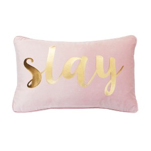 Suzy Slay Lumbar Throw Pillow Light Pink - Décor Therapy