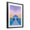 Stupell Industries Blue Boat Shed Sunrise Framed Print Under Glass - 2 of 4