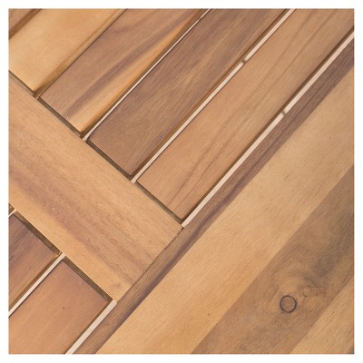Natural Acacia Wood Outdoor Rectangle Dining Table