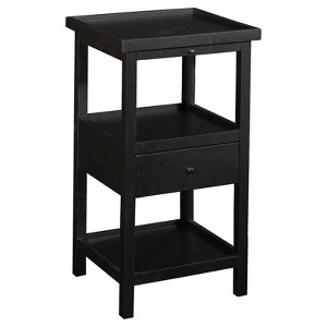 Largo Side Table with Expandable Top Black - Powell Company