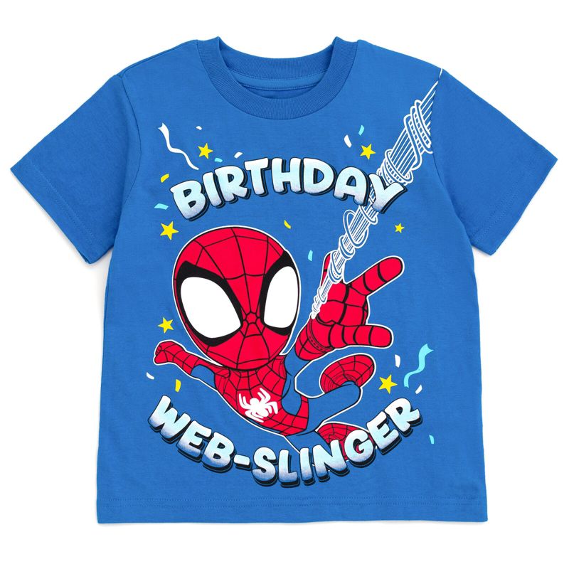 Marvel Spidey and His Amazing Friends Spider-Man Ghost-Spider Birthday Girls T-Shirt Toddler, 1 of 7