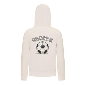 Everyday Kids Sports Collection Soccer Zip Up Hoodie – Vintage Sketch Graphic Sweatshirt - 1 of 4