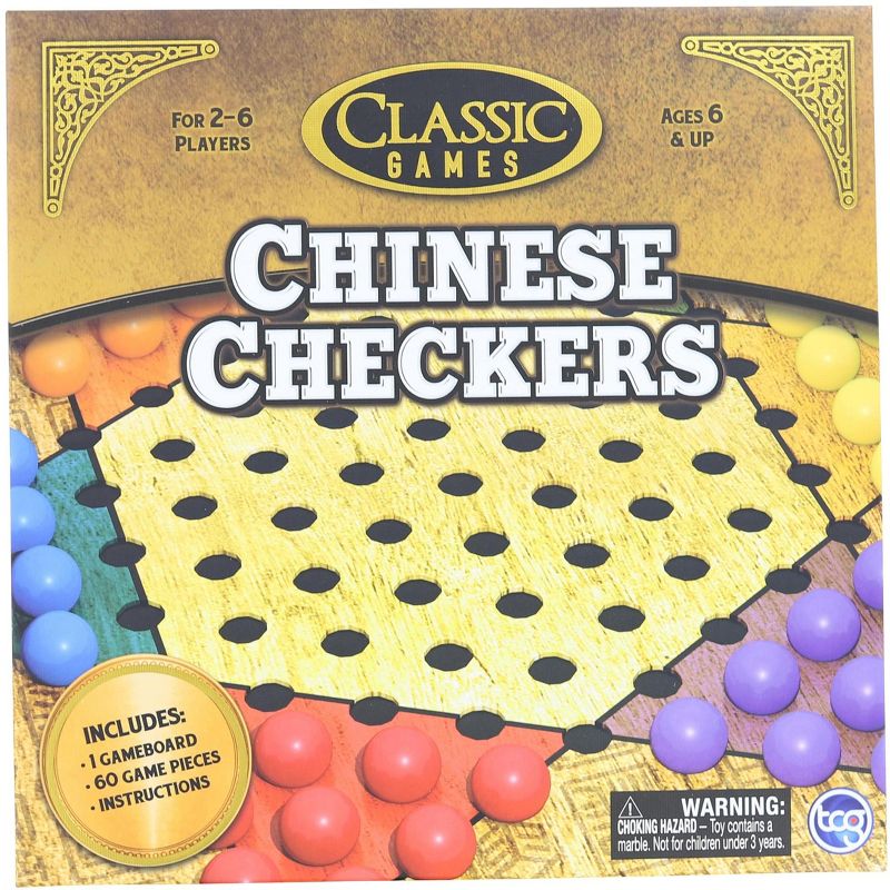 The Canadian Group Classic Games Wood Chinese Checkers Set | Board & 60 Game Pieces, 1 of 3