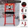 Hydraulic Press Heavy Duty - 20 Ton Adjustable H-Frame Garage/Benchtop Press with Removable Support Levers & Plates for Metalworking, Red - 2 of 4