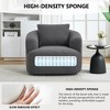 KWPZQEB 360° Swivel Armchair, Round Accent Chairs with Pillow, Modern Lounge Chair, High-Resilience Sponge Chair for Living Room, Bedroom, No Assembly - 3 of 4