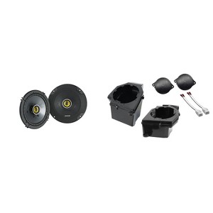 Jeep JL (2018-2023) & Kicker 46CSC654  6.5" CSC Coaxial Speakers and Front 6.5" Speaker Pods with Tweeter Adaptors Compatible with JT (2020-2023) - 1 of 4