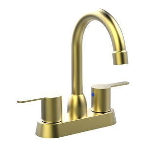 PAGED Bathroom Faucet 2 Handles Bathroom Sink Faucet with Deck Mounted, 3 Hole Faucet for Bathroom - 1 of 4