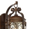 John Timberland Traditional Outdoor Wall Light Fixture Oil Rubbed Bronze Scroll 17 1/2" Amber Hammered Glass for House Porch Patio - image 3 of 4