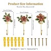 LunaLulinlk 3PCS Vintage Flower Shaped Decorative Wall Hooks, Zinc Alloy Heavy Duty Wall Hooks with Screws - 3 of 4