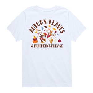 Boys' - Disney - Autumn Leaves And Pumpkins Please Short Sleeve Graphic T-Shirt - 1 of 4