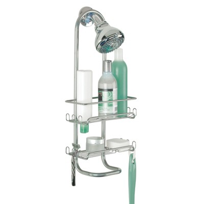 iDesign 21 in. H X 4.5 in. W X 12 in. L Chrome Silver Shower Caddy
