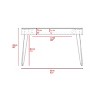 Gulches Kyoto 120 Writing Desk ¨C Industrial Style, Glass Top, Hairpin Metal Legs & 1 Spacious Drawer - 3 of 4