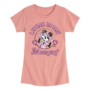 Girls' - Disney - Living In The Moment Fitted Short Sleeve Graphic T-Shirt - 1 of 4