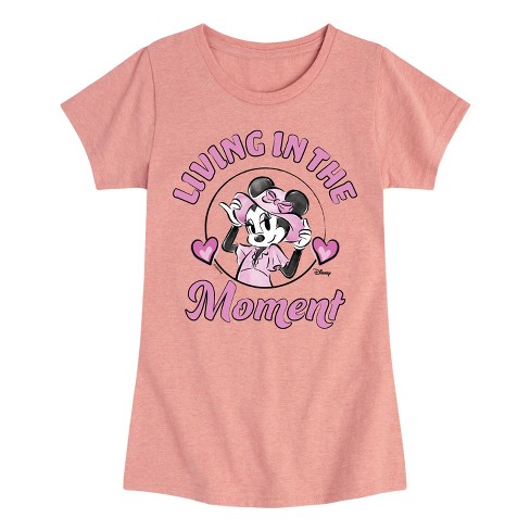 Girls' - Disney - Living In The Moment Fitted Short Sleeve Graphic T-Shirt - image 1 of 4